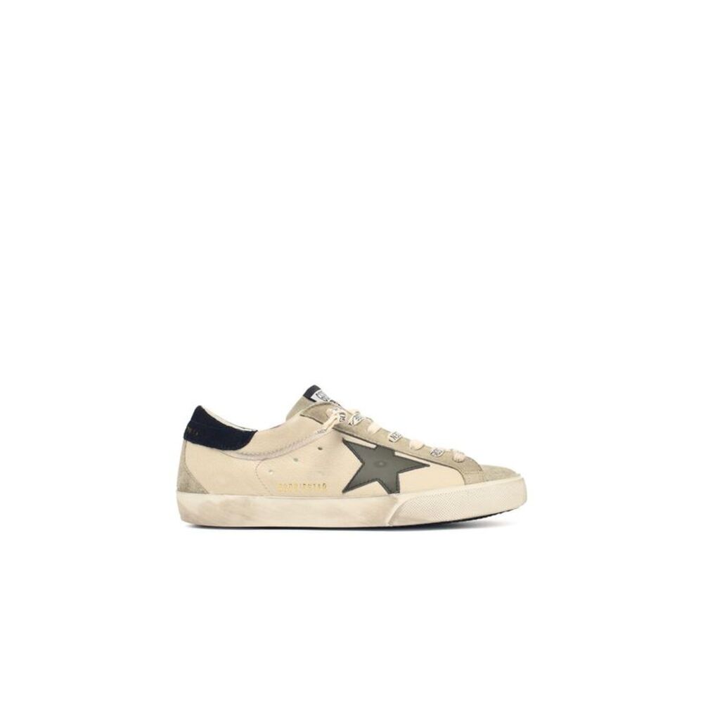 Golden Goose 'Super Star' Cream Leather Sneakers Men